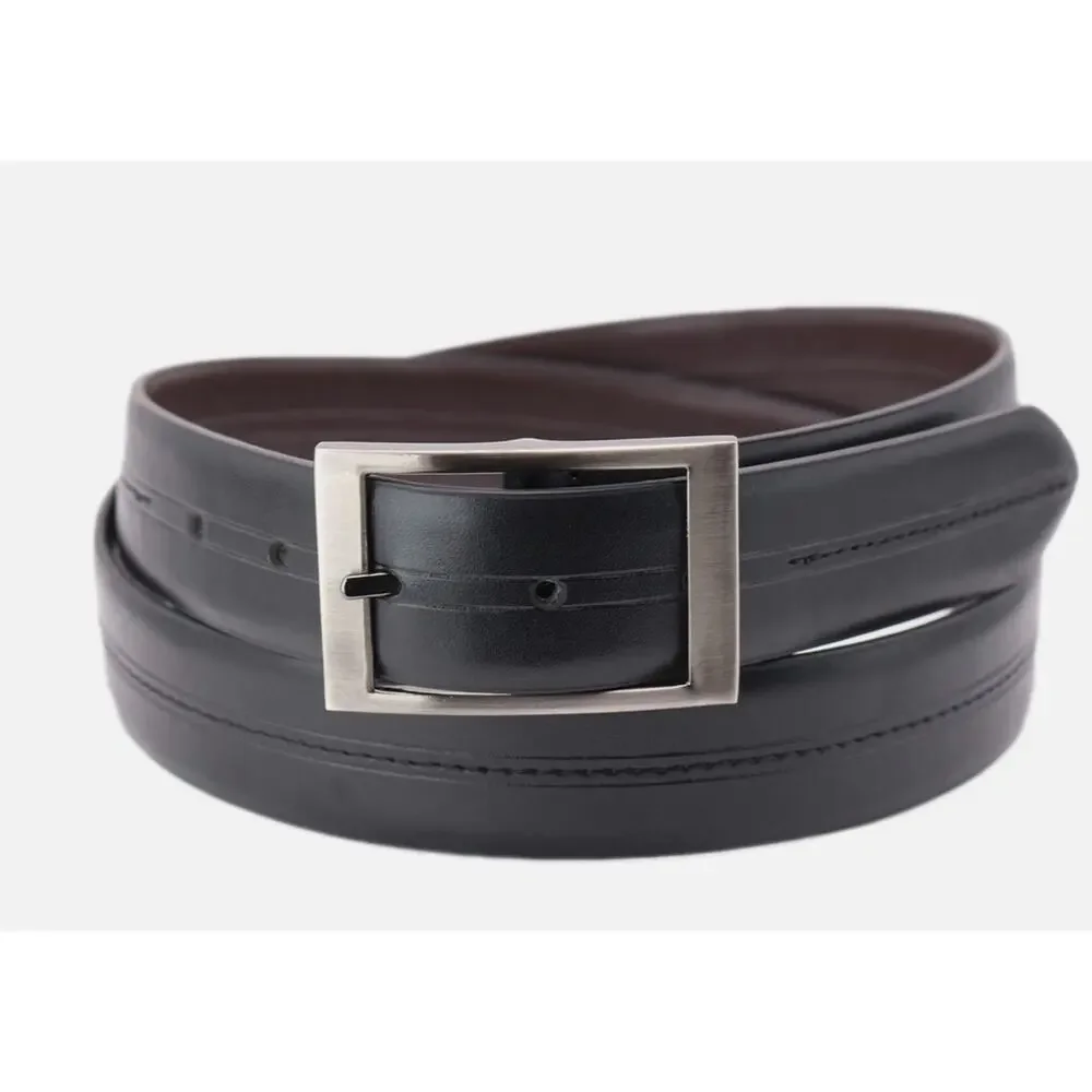 New with Tags Beverly Hills Polo Club Men's Pack of 2 Solid Brown Black‎ Belt 36